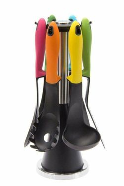 New!! Momentum home 7 pcs kitchen utensils w/rotating carousel.. $40
