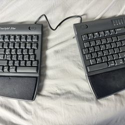 KINESIS Freestyle2 Blue Wireless Ergonomic Keyboard for PC (9" Separation), Dark Gray