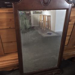 Vintage rectangle Mahogany Mirror/ price reduction 