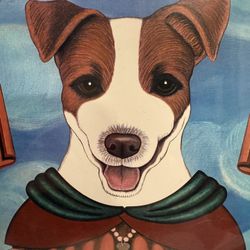 JACK RUSSELL ART "PATRON SAINT OF PERPETUAL MOTION" ART PRINT BY KRISTA BROOKS 8”x 10”  Ready to Frame 