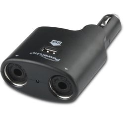 PowerLine 90310 Auto Socket Splitter with USB Power Port