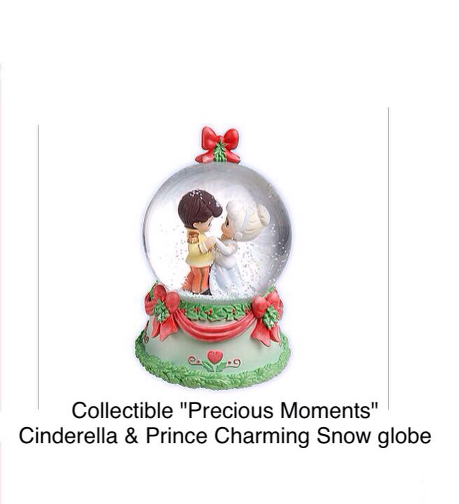 "Precious Moments" Cinderella & Prince Charming Snow Globe