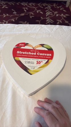 Artist Concepts Heart Shaped Stretched Canvas Set of 2