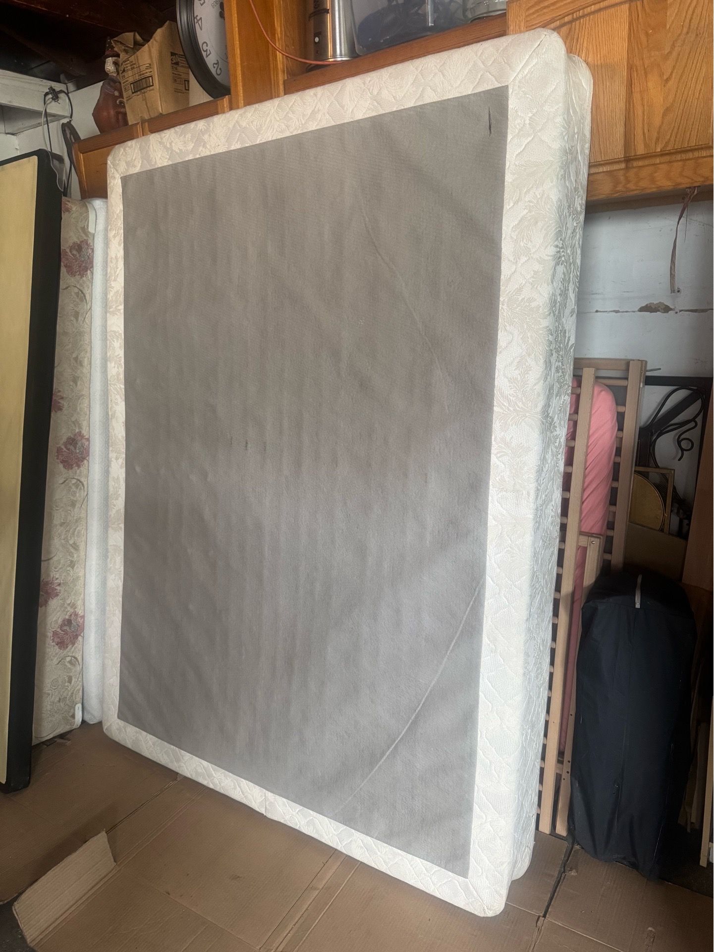 White premium 9 inch queen size boxspring #1