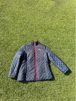 Tommy Hilfiger 3-In-1 All Weather System Quilted Jacket Red Zip Navy Coat Men’s M