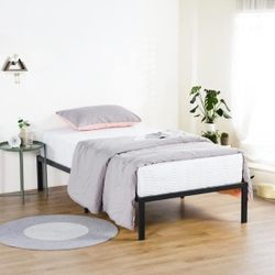 NEW IN BOX - Twin XL 14 Inch Metal Platform Bed Frame, Steel Slat Anti-Slip, No Box Spring Needed 
