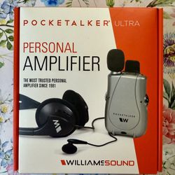 Williams Sound Pocket Talker Ultra Personal Sound Amplifier Headphones PKT D1-EH