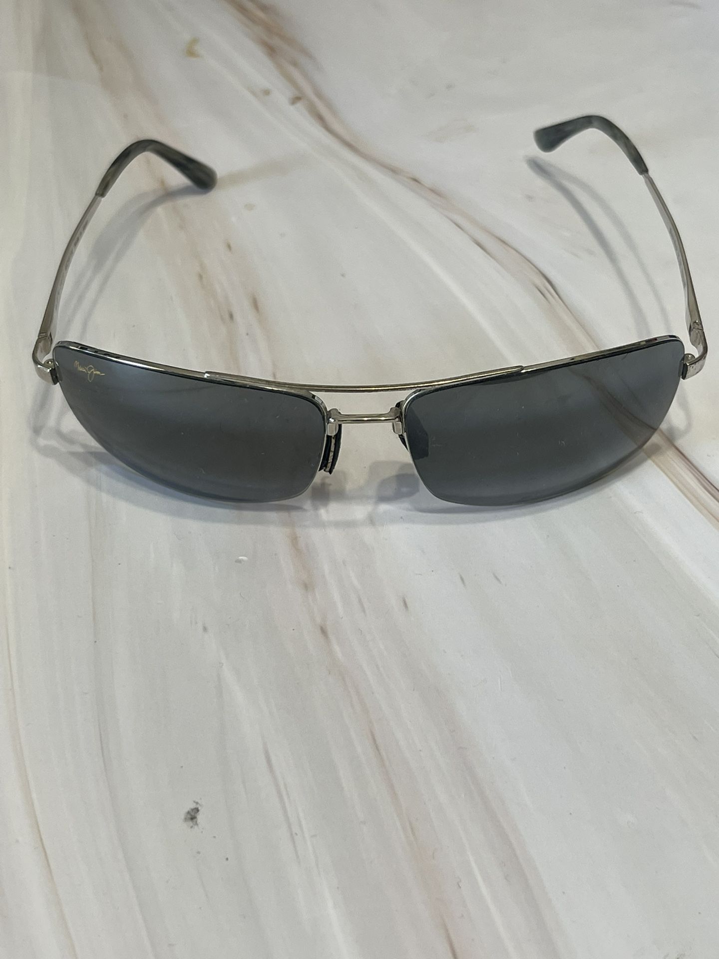 Maui Jim MJ-218-17 Black Rock Polarized Sunglasses Silver/ Neutral Grey