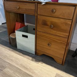 Solid Pine Wood Writing Desk - For Kids/Smaller Teen