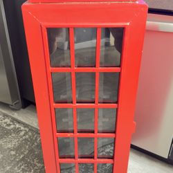 Red Telephone Booth Wine Holder