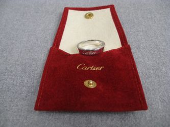 C de Cartier 14Kt White Gold Wedding Band Ring