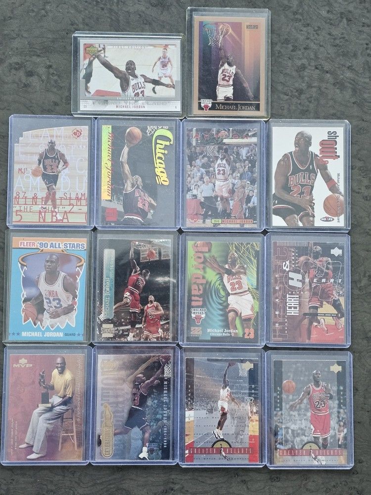 Michael Jordan Cards & Rare Insert Cards! 14 Card Lot!