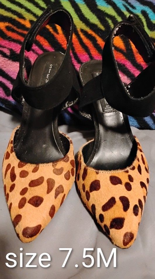 Steven By Steve Madden 7.5 Leopard Print Hill
