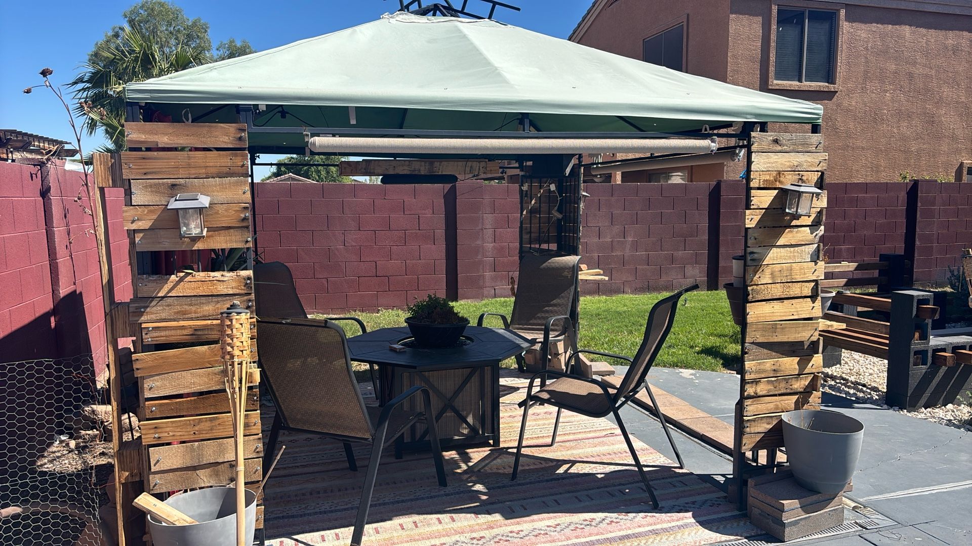 Outdoor Fire Place Patio Set/ Pool Chair