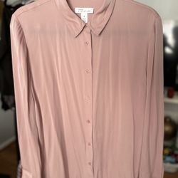 Nordstrom Silky Dust Pink Blouse M