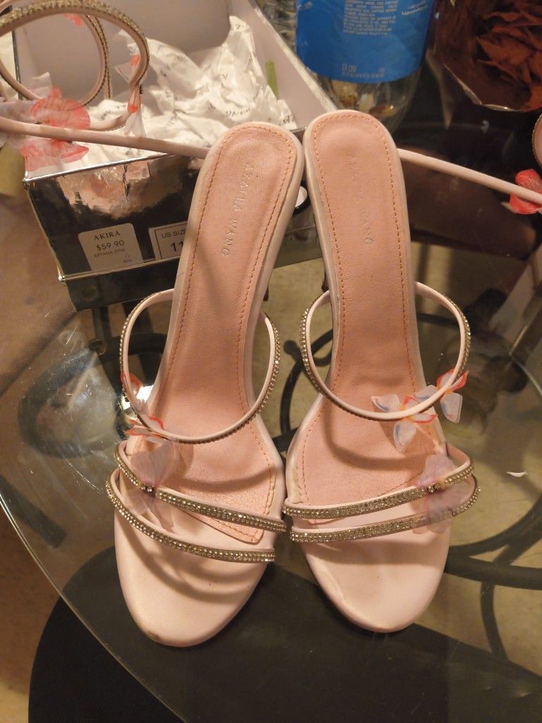 Pink Butterfly Heels