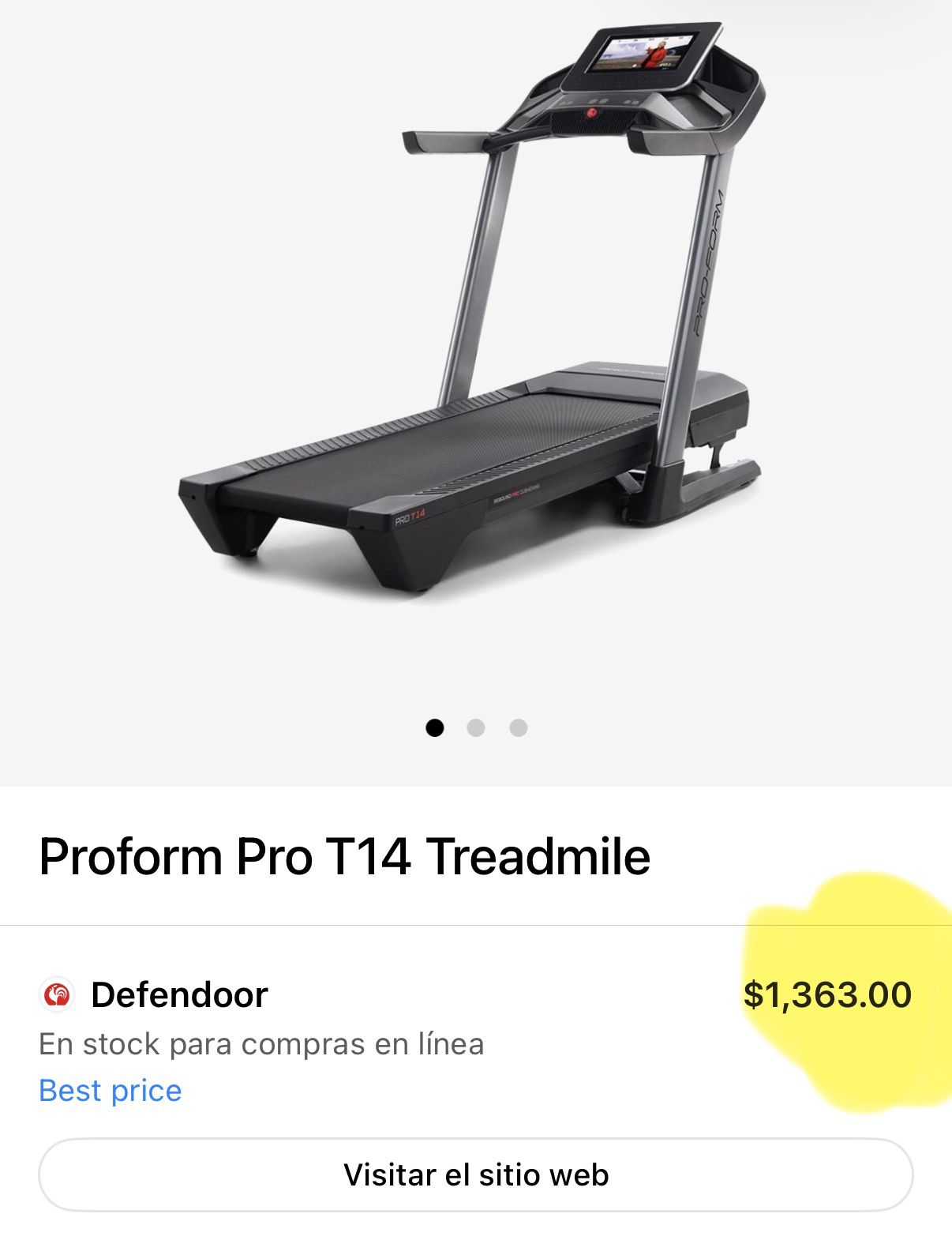 Treadmill Proform 14.0 Recently Assembled WiFi Touchscreen 12 Speed 12 Incline Firm 499$