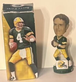 Vtg Brett Favre Mini 4 1/4" Bobblehead All-Time Leader Green Bay Packers