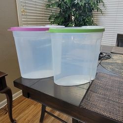 2 Plastic Containers 