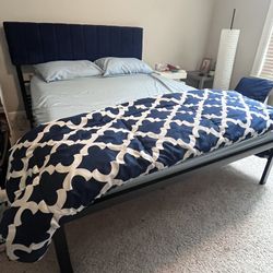Queen Bedframe and Mattress