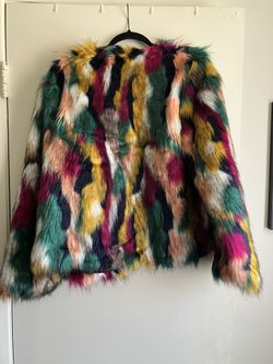Furry Multi Color Jacket 