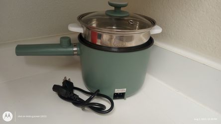  Topwit Hot Pot Electric with Steamer, 1.5L Ramen