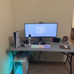 FULL STREAMING SET UP (PC, Monitor, Keyboard And Mouse, Webcam, Microphone, Game Capture, And Stream Deck)