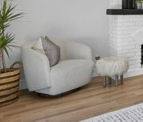 Boucle Swivel Chair