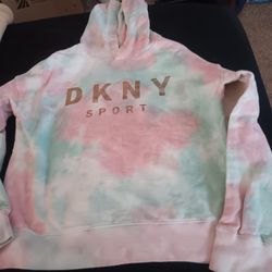 Girls Size 8, DKNY HOODED SWEATSHIRT 