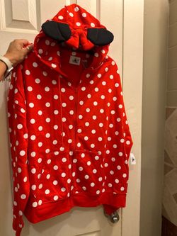 Disney Minnie Mouse Polka Dot Zip-Up Hoodie