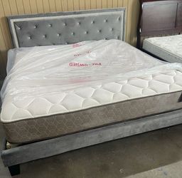 King bed frame & bed
