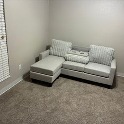 Mini Sectional With Drop Down Cup Holder 