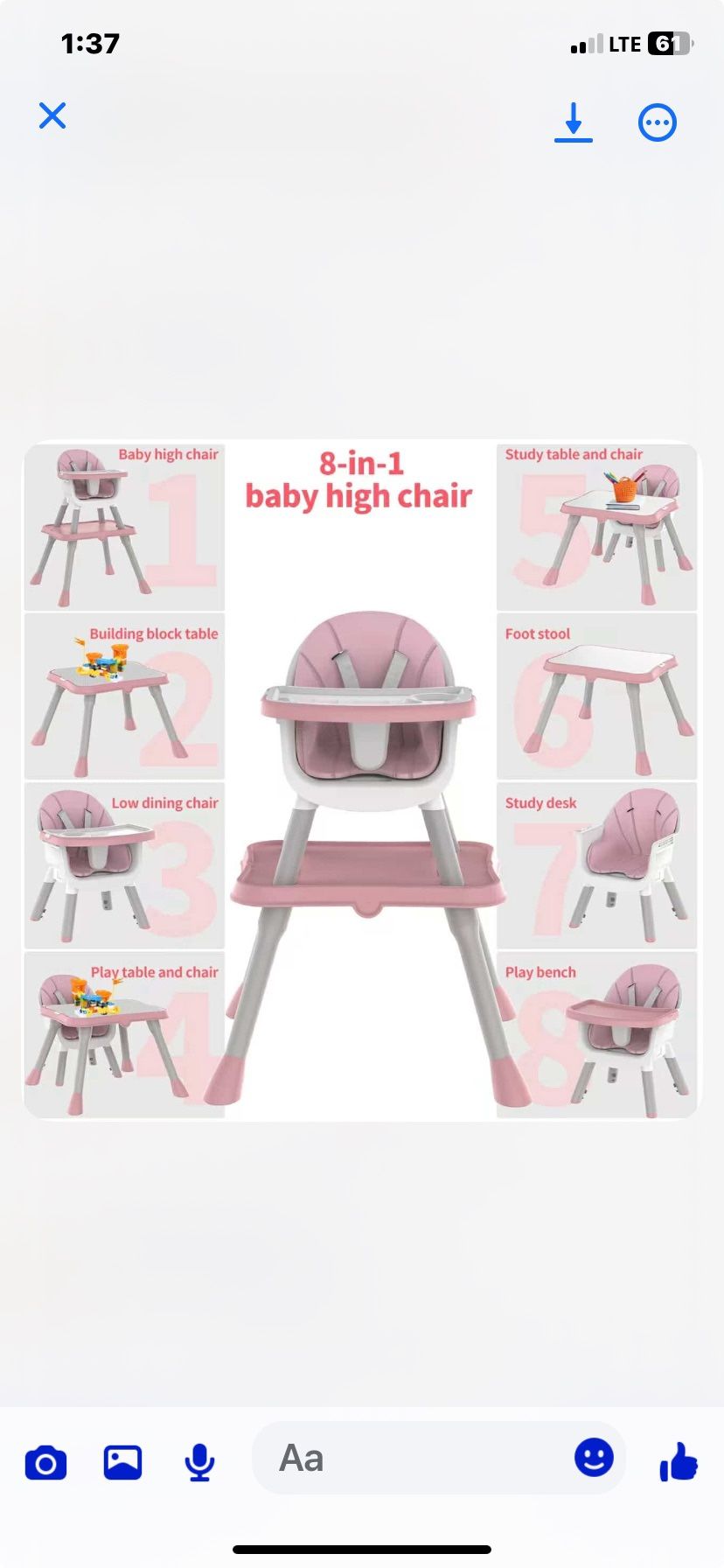 8-1 Baby High Chair!!!