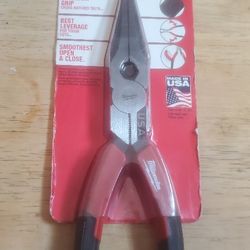 Milwaukee 8" Long Nose Pliers New 100% Authentic 