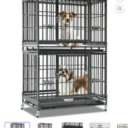 Homey Pet 37 Inch Stackable Heavy Duty Dog Crate 