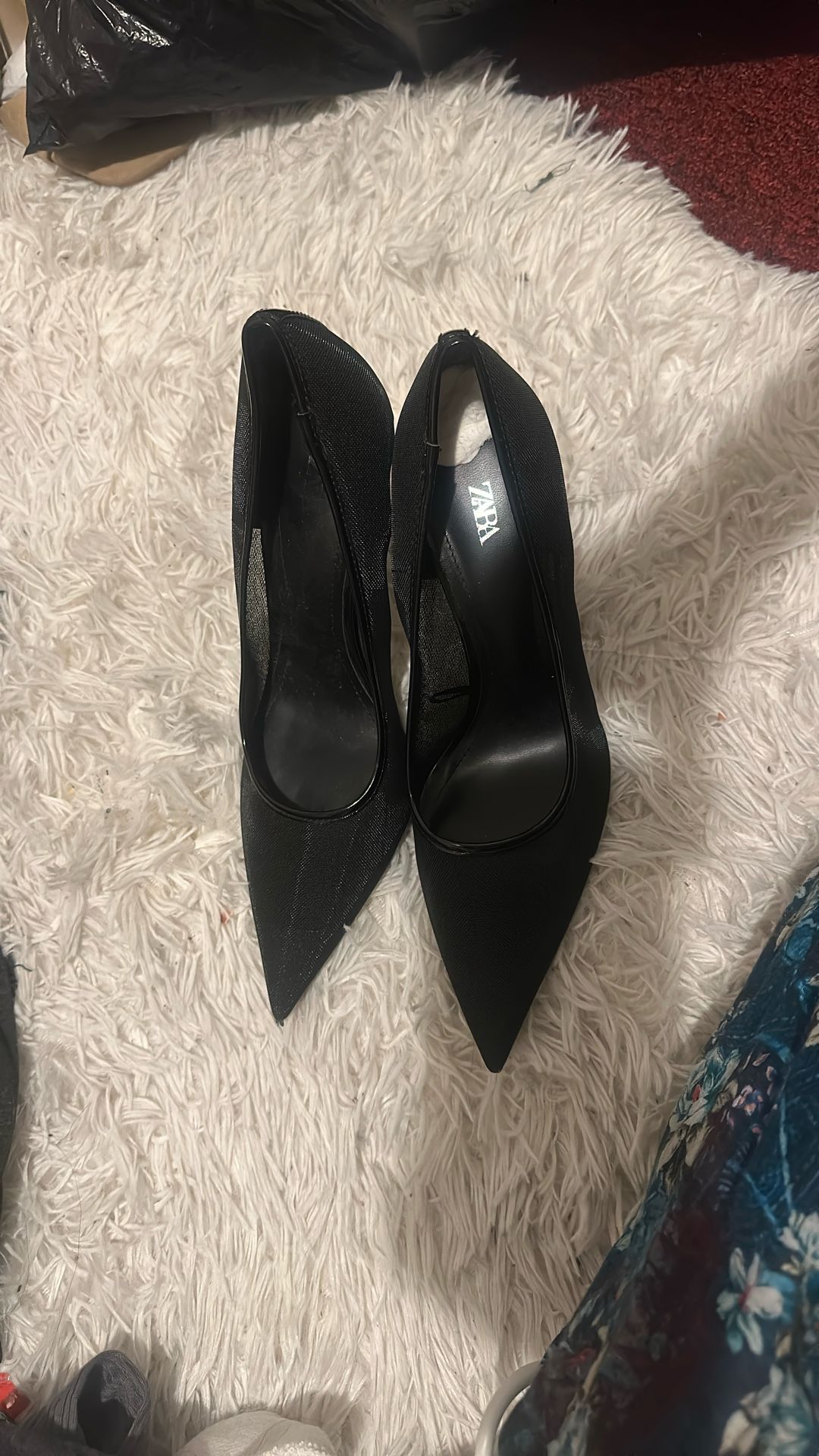zara black heels