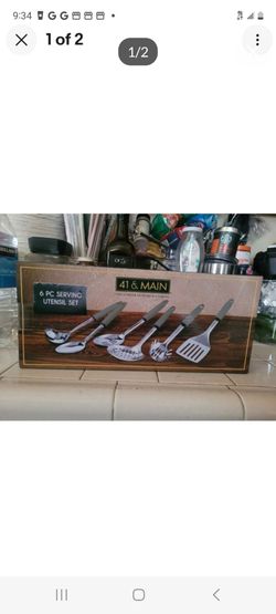 Shipping Available Brand-New In Box 41 & Main Stainless Steel 6-Piece Serving Untensil Set