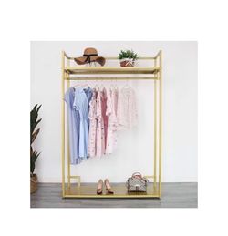 Clothing Rack and Over the Door Mirror