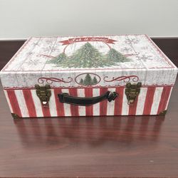 🎄 “Let It Snow” Christmas Decorative Storage Box / Keepsake Case
