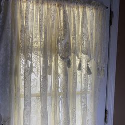 8 Panels  63” Lace Curtains