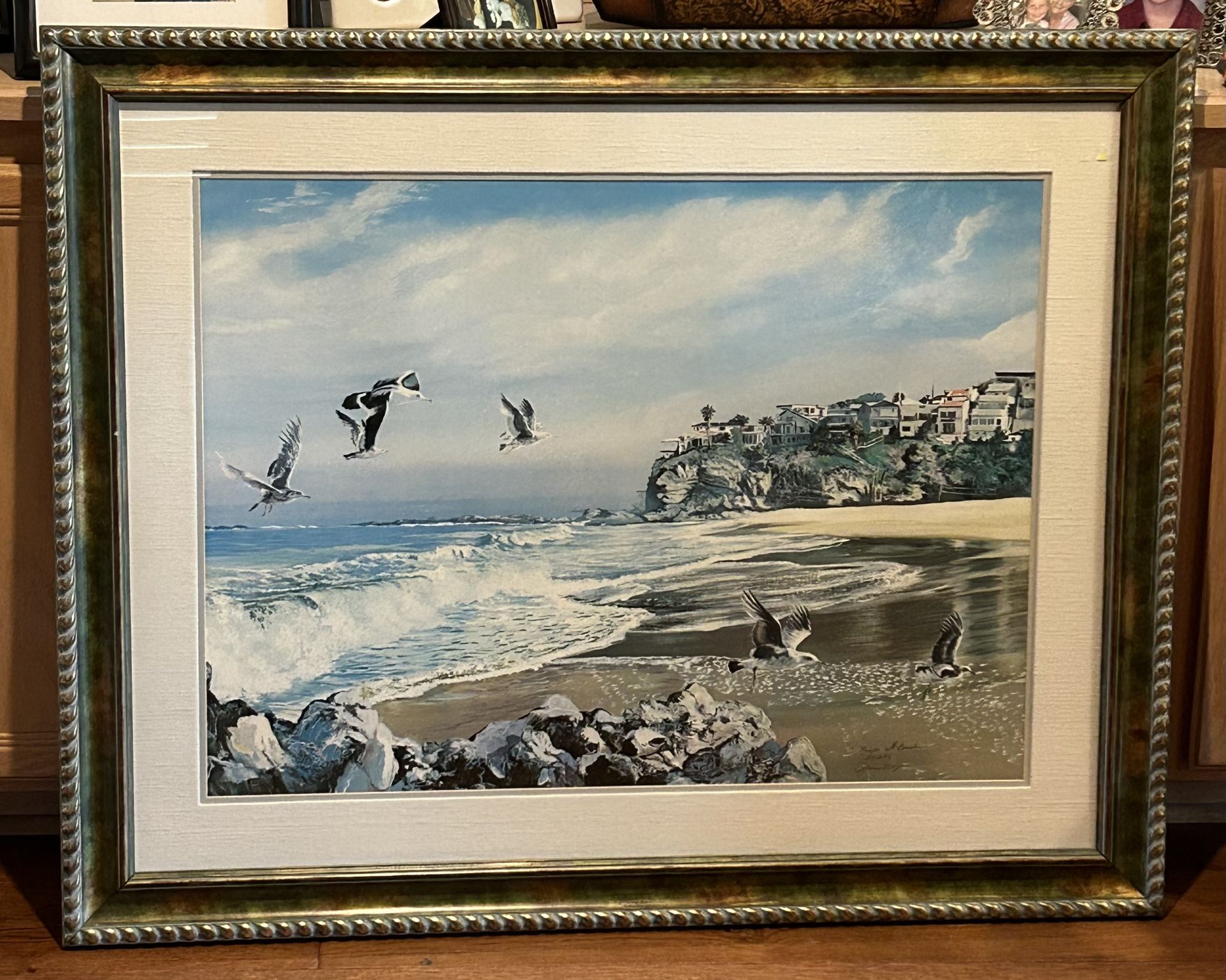 Ruth Mayer Signed And Numbered Serigraph Limited Edition Beach Scene Picture