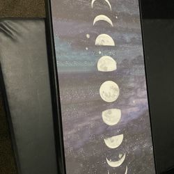 Textured Painting Of Moon Cycle 