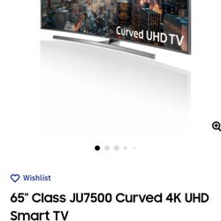 65" Samsung Curved Smart Tv 