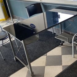 Black Glass Office Desk.  Total 2