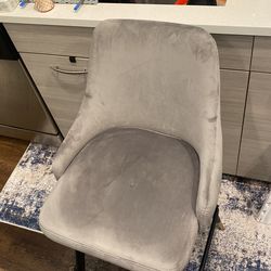 Barstools Chairs Gray Velvet