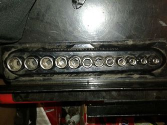 Snap on 1/4 In socket set 15mm-5mm