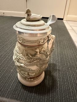 Hooded Merganser Collectible Beer Stein with Lid