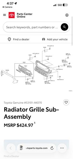 Radiator Grille Sub-Assembly