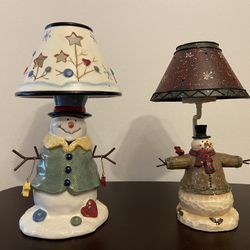 Snowman Tea light Candle Holders