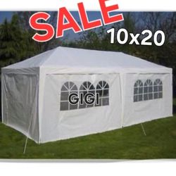 10x20 wedding party tent outdoor canopy teng with side walls white FOR S@LE